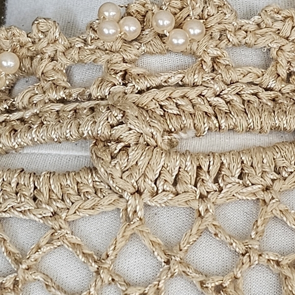 CROCHETED Bohemian Beaded Vest Size S - Picture 9 of 13